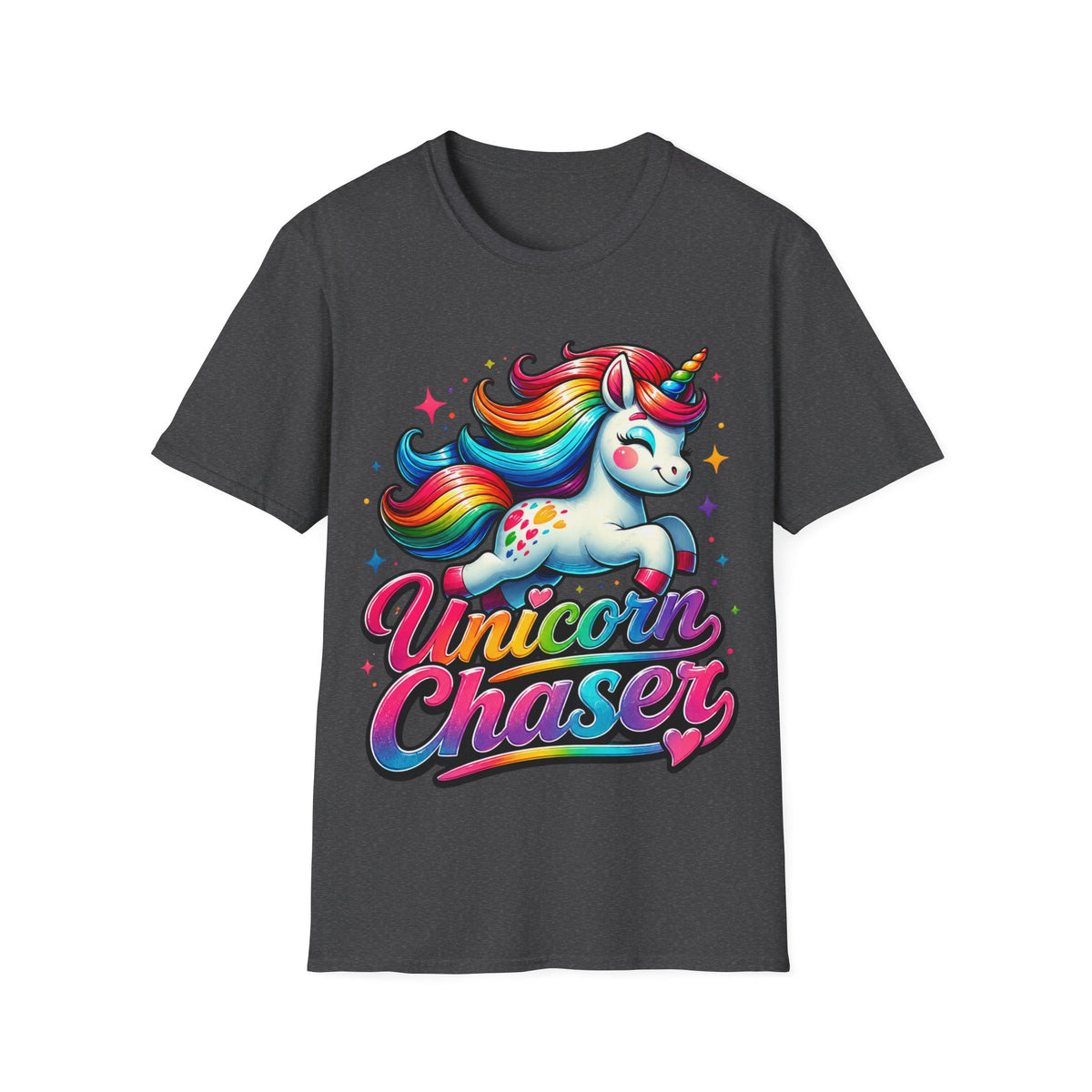 Funny Unicorn Chaser Adult T-Shirt — Rainbow Magical Unicorn Tee