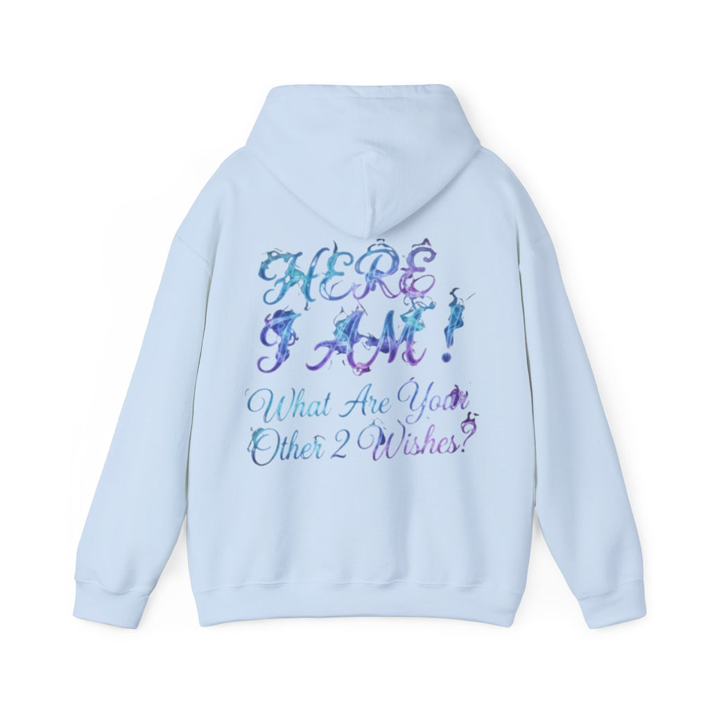 Adult Hoodie — “Here I Am!” Inspirational Script Hooded Sweatshirt