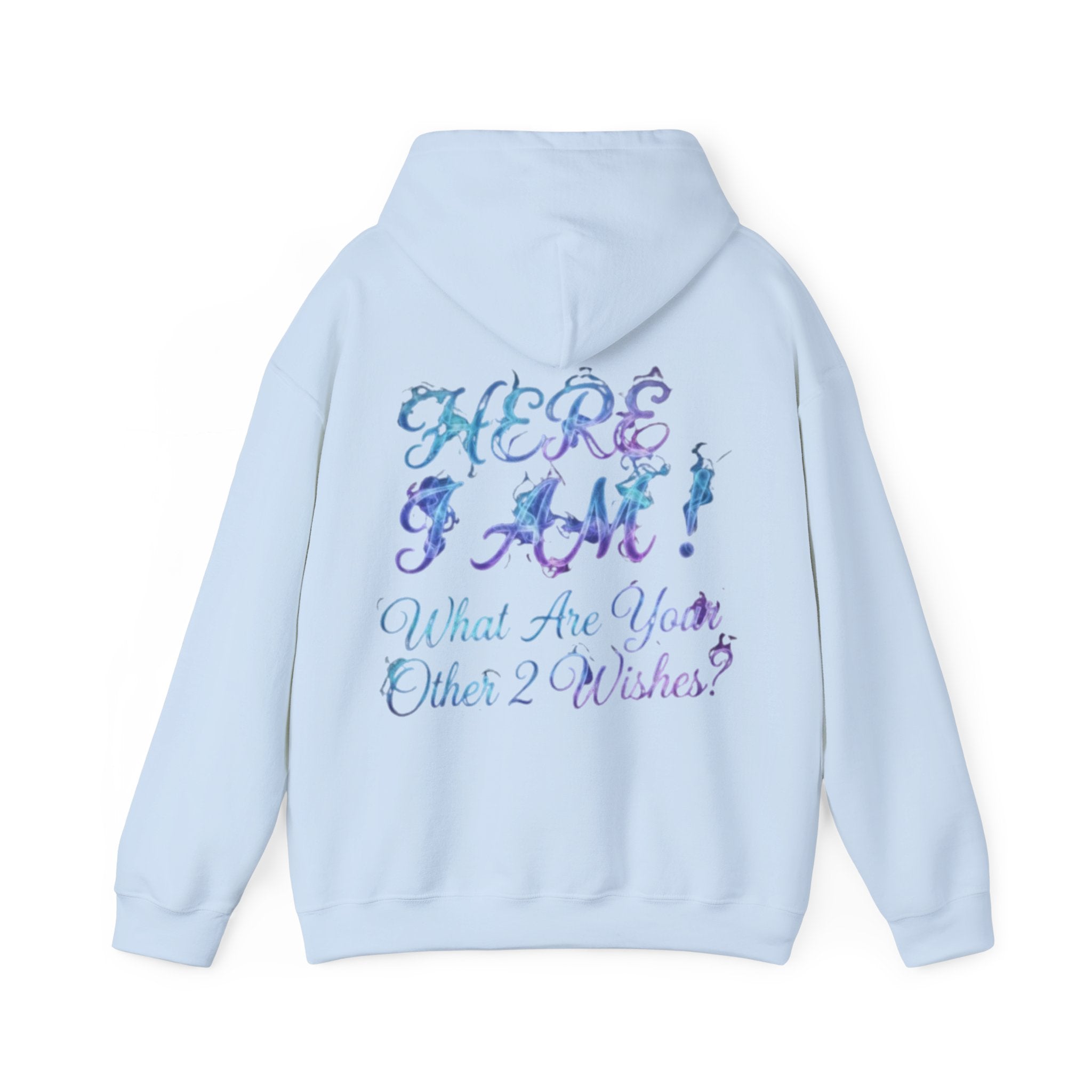 Adult Hoodie — “Here I Am!” Inspirational Script Hooded Sweatshirt