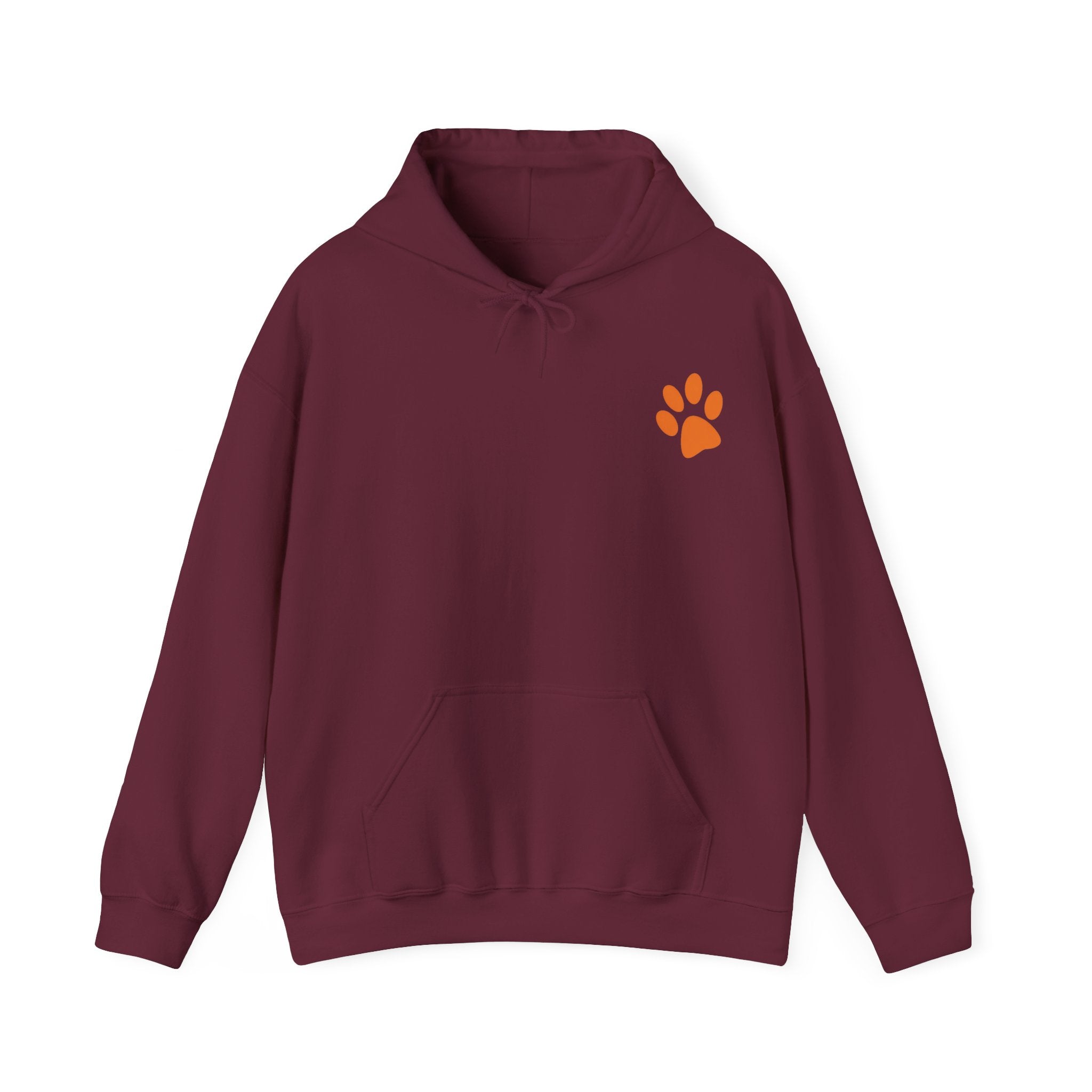 A Little Hat-Titude Puppy Illustration Adult Hoodie | Cute Dog Paw Chest Print