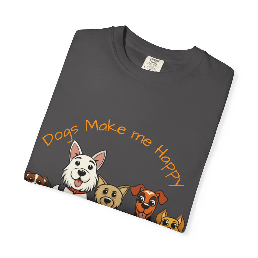 Dog Lover Tee — "Dogs Make Me Happy, Humans Make My Head Hurt" Graphic Adult T-Shirt
