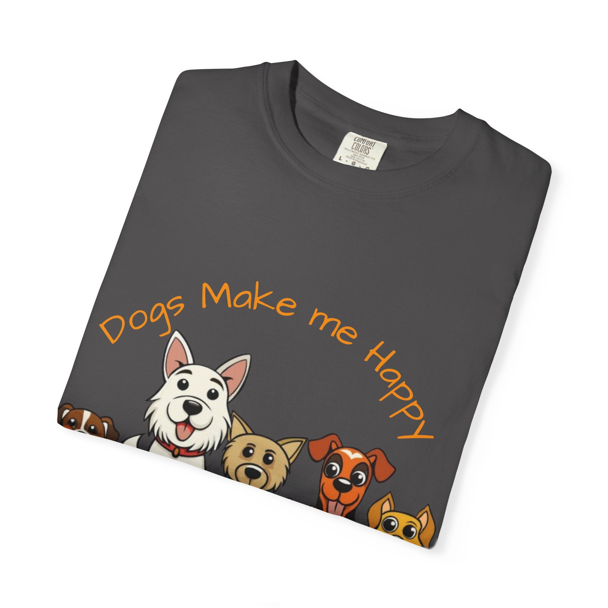 Dog Lover Tee — "Dogs Make Me Happy, Humans Make My Head Hurt" Graphic Adult T-Shirt