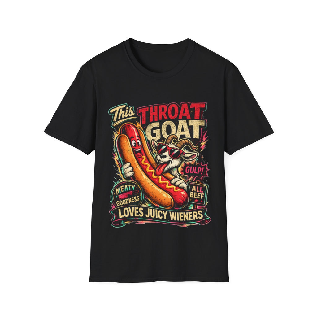 This Throat Goat Adult T-Shirt — Retro Hot Dog Graphic Tee