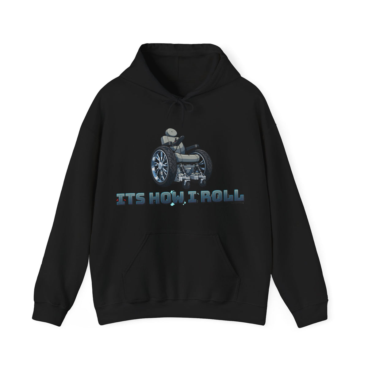 Adult Hoodie — 'It's How I Roll' Wheelchair Pride Graphic Hoodie