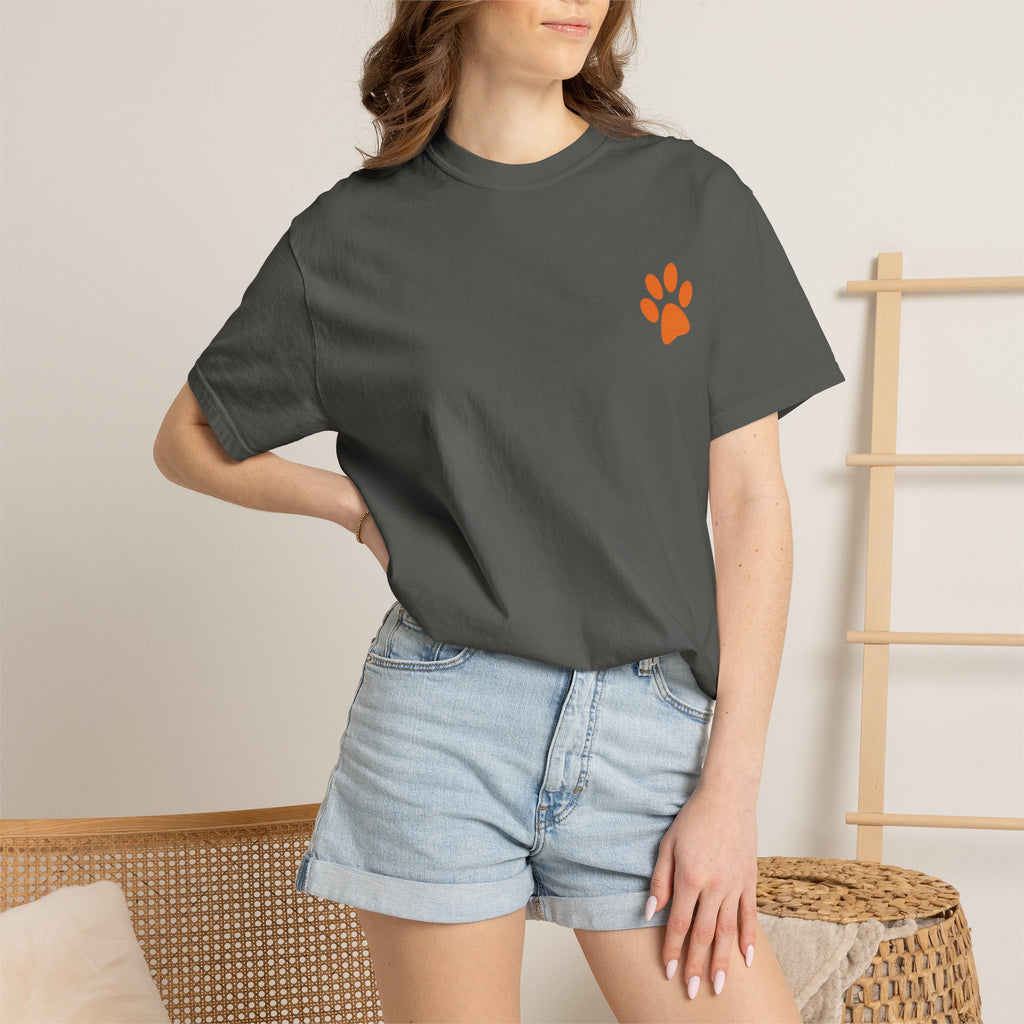 Bad Hair Day Puppy Adult T-Shirt | Paw Print Graphic