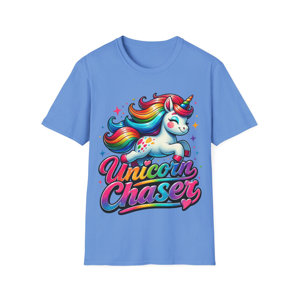 Funny Unicorn Chaser Adult T-Shirt — Rainbow Magical Unicorn Tee