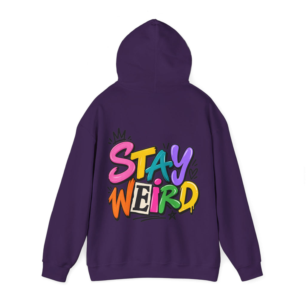 Stay Weird Adult Hoodie – Colorful Graffiti Graphic Hoodie