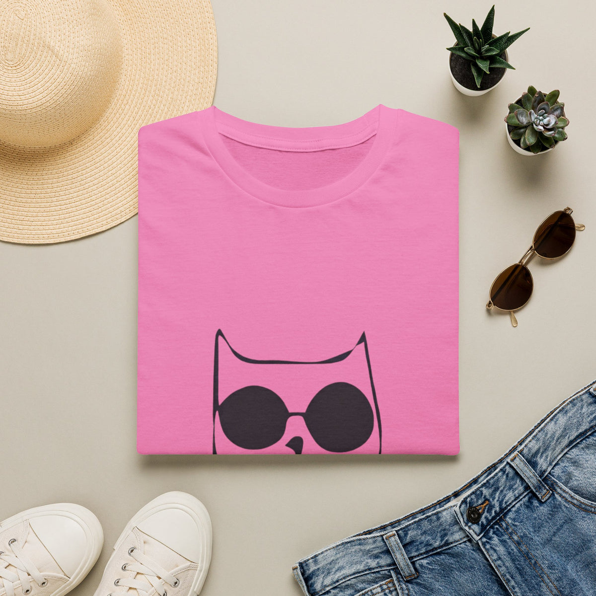 Cat Graphic Adult T-Shirt — "Don't Stress Meowt" Relaxed Tee for Cat Lovers