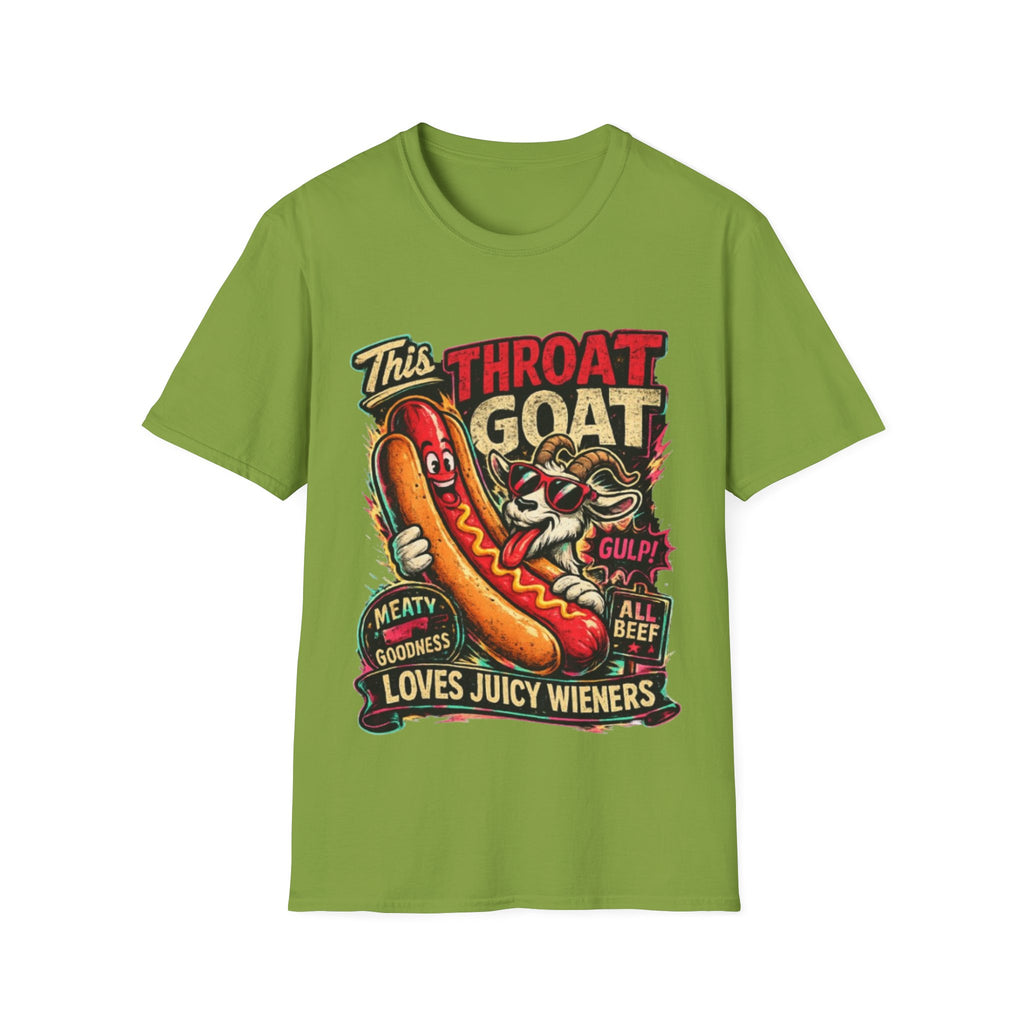 This Throat Goat Adult T-Shirt — Retro Hot Dog Graphic Tee