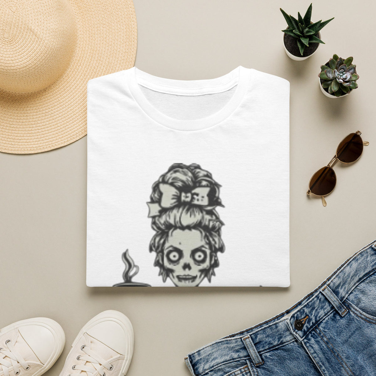 Mombie Adult T-Shirt — Cute Spooky Mom Graphic Tee ("Mommy")