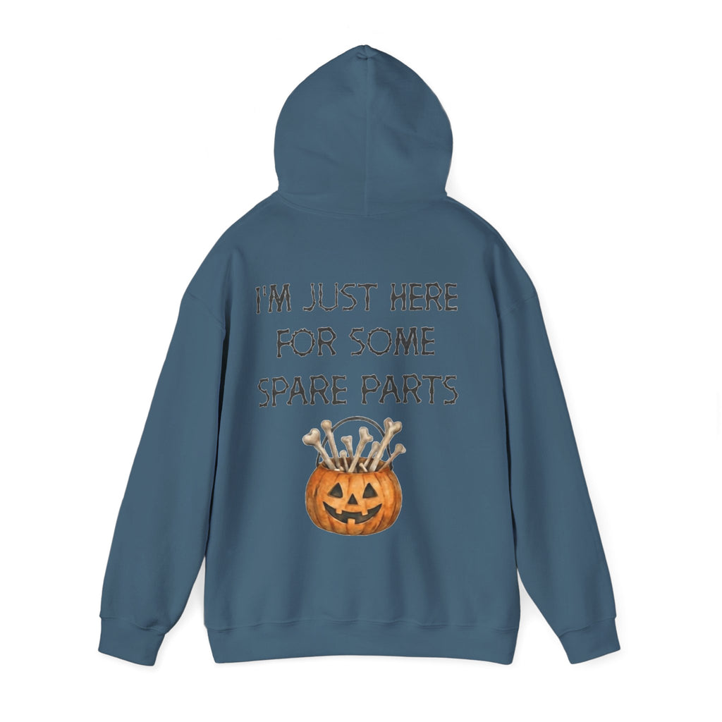 Halloween Pumpkin 'I'm Just Here for Some Spare Parts' Adult Hoodie