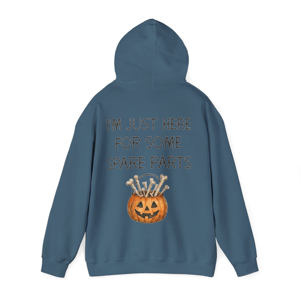 Halloween Pumpkin 'I'm Just Here for Some Spare Parts' Adult Hoodie
