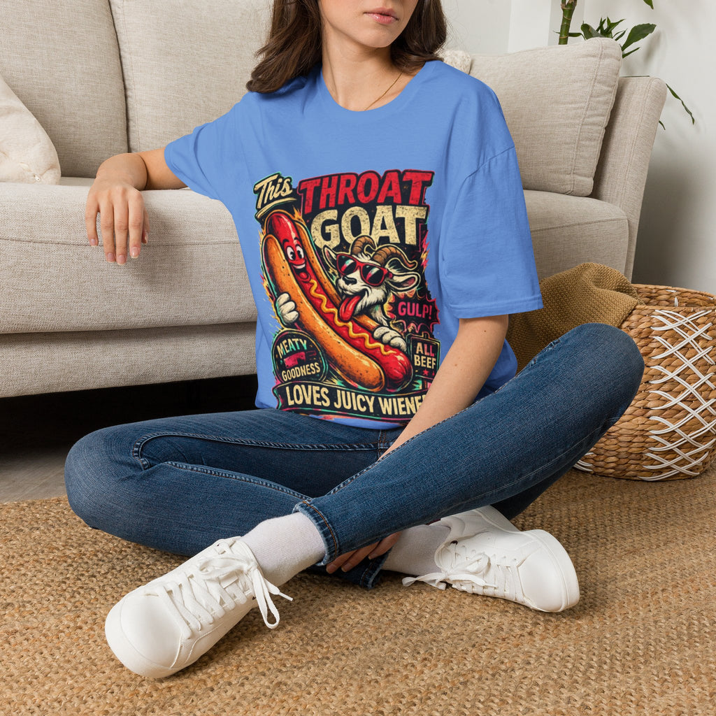 This Throat Goat Adult T-Shirt — Retro Hot Dog Graphic Tee