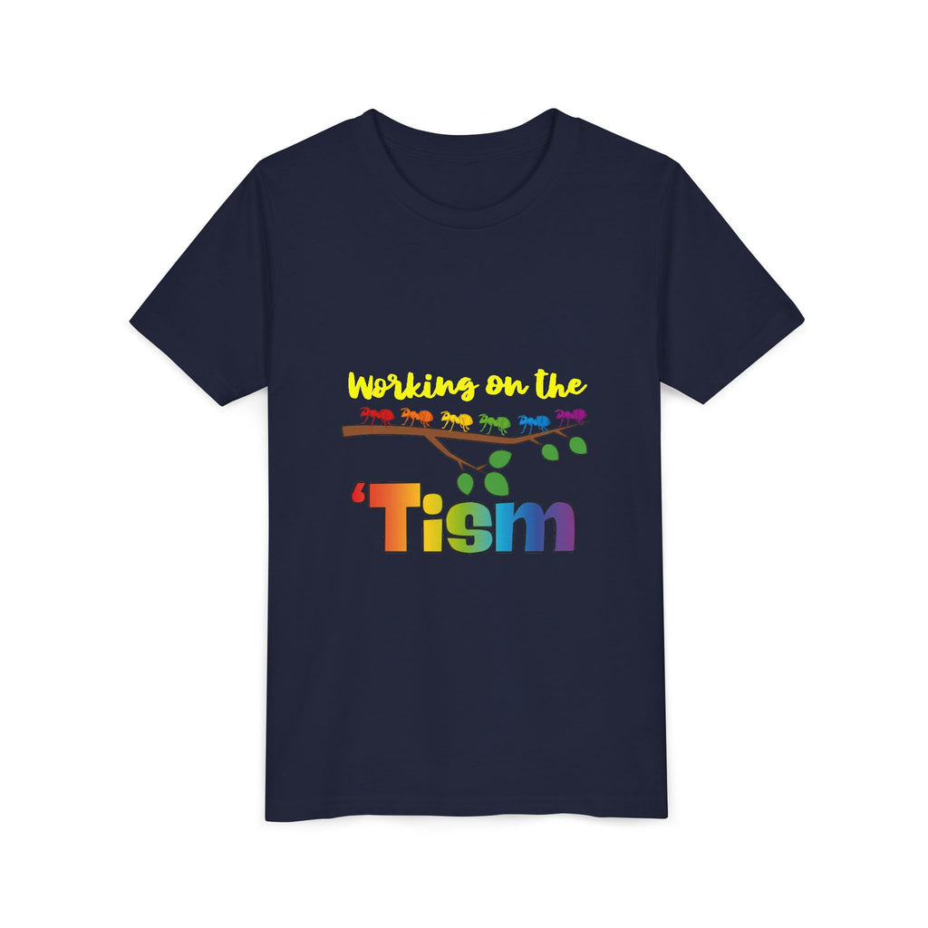 Working on the 'Tism Youth Tee | Rainbow Lights Autism Awareness