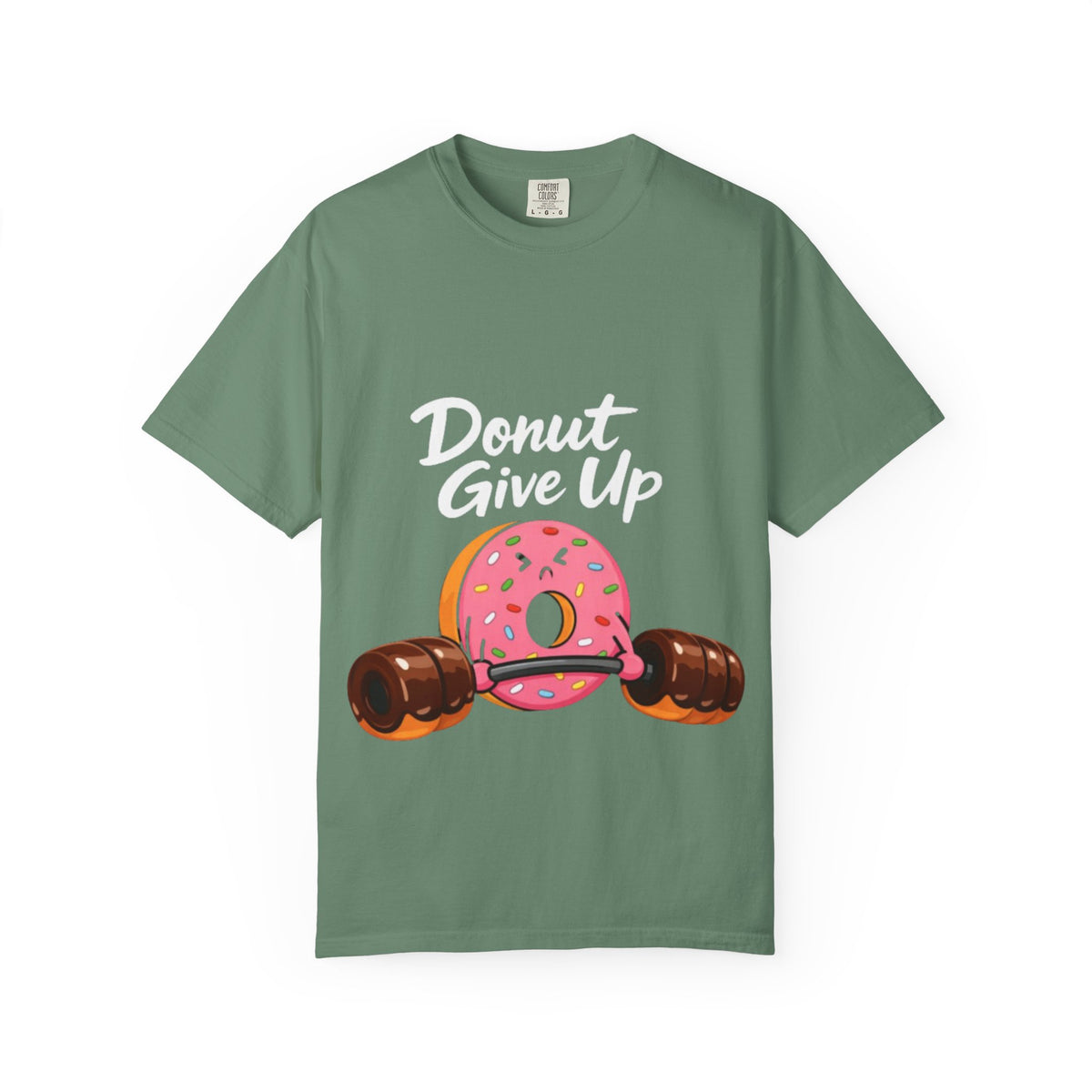 Donut Give Up Adult T-Shirt — Funny Fitness Donut Graphic Tee