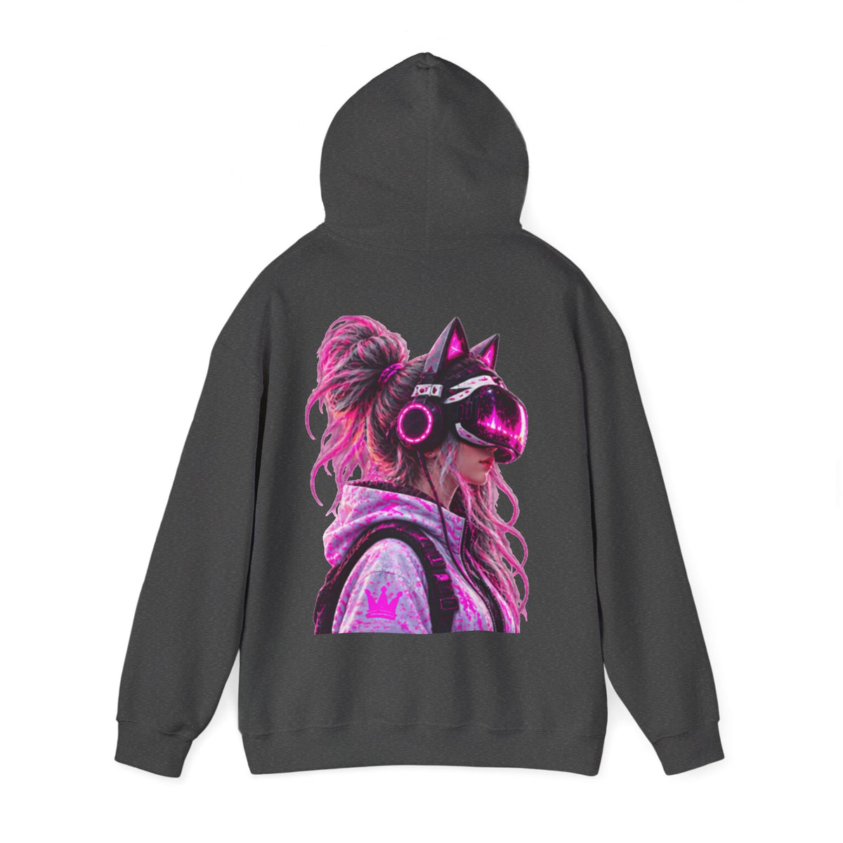 Cyberpunk VR Adult Hoodie — Neon Retro Gamer Aesthetic
