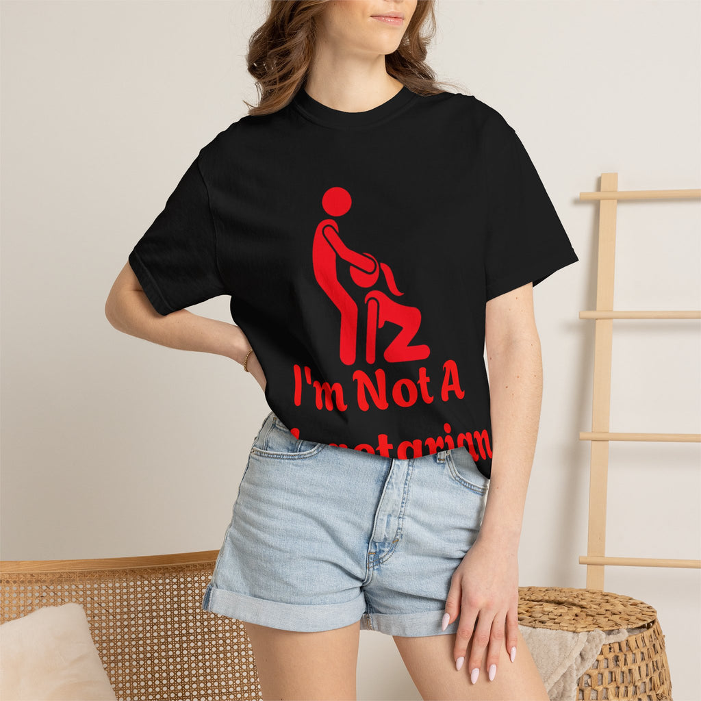 Graphic Adult T‑Shirt — "I'm Not A Vegetarian" Funny Meat Lover Tee