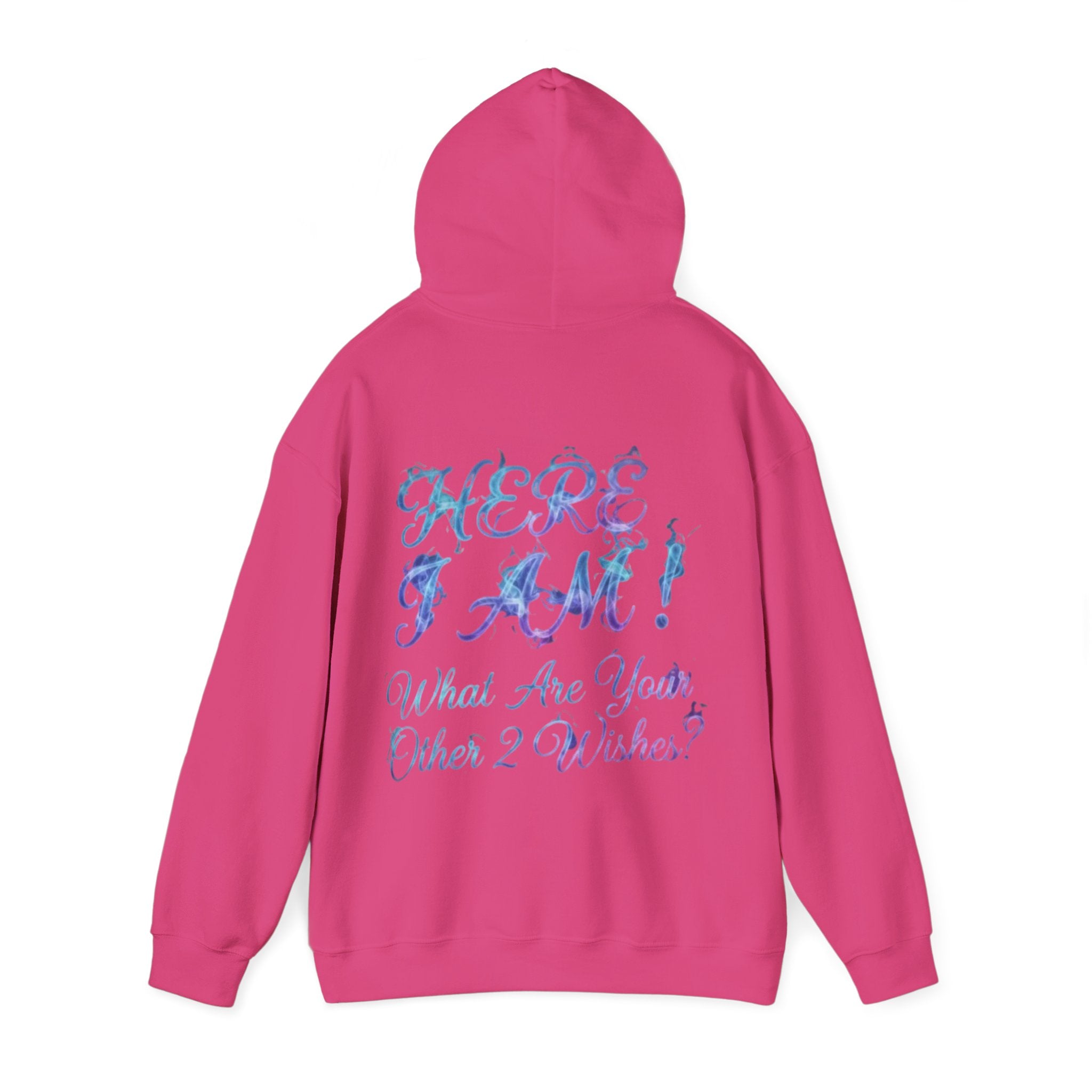Adult Hoodie — “Here I Am!” Inspirational Script Hooded Sweatshirt