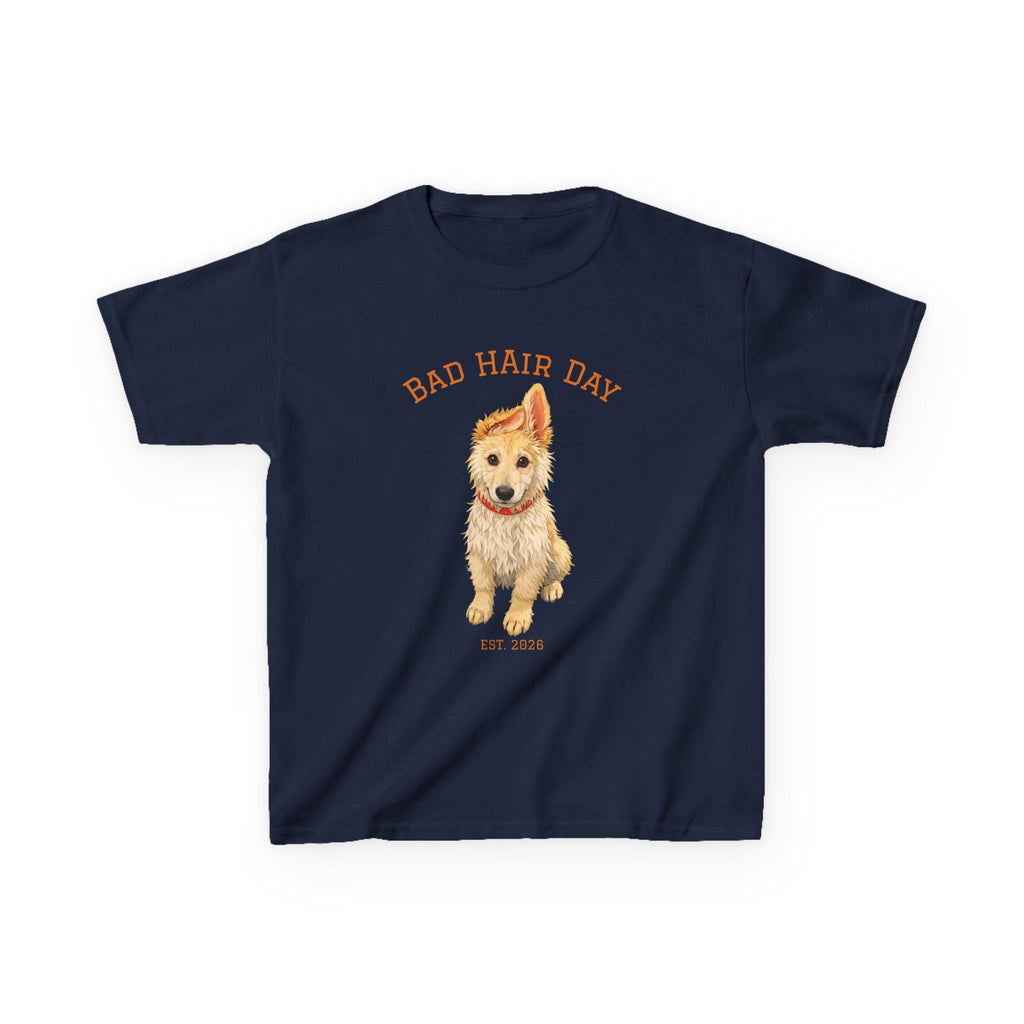 Bad Hair Day Puppy Tee | Tyra Illustration Kids T-Shirt