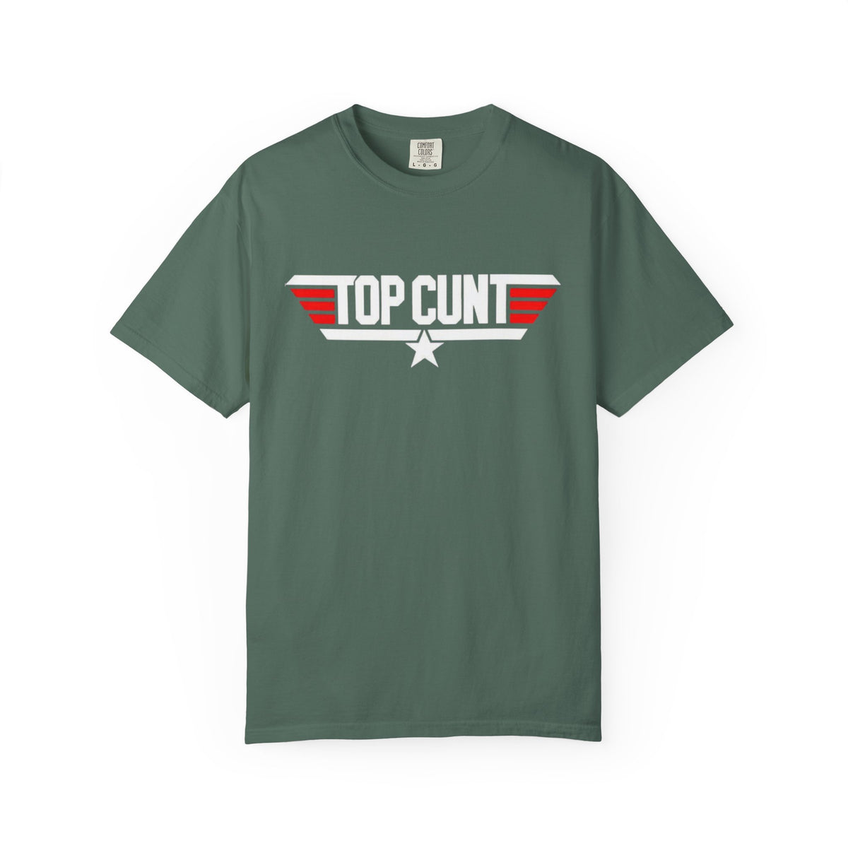 Top Cunt Graphic Adult T-Shirt — Retro Military-Inspired Statement Tee