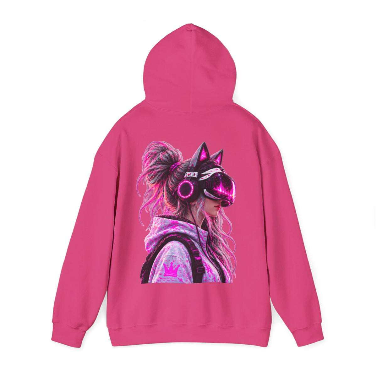 Cyberpunk VR Adult Hoodie — Neon Retro Gamer Aesthetic
