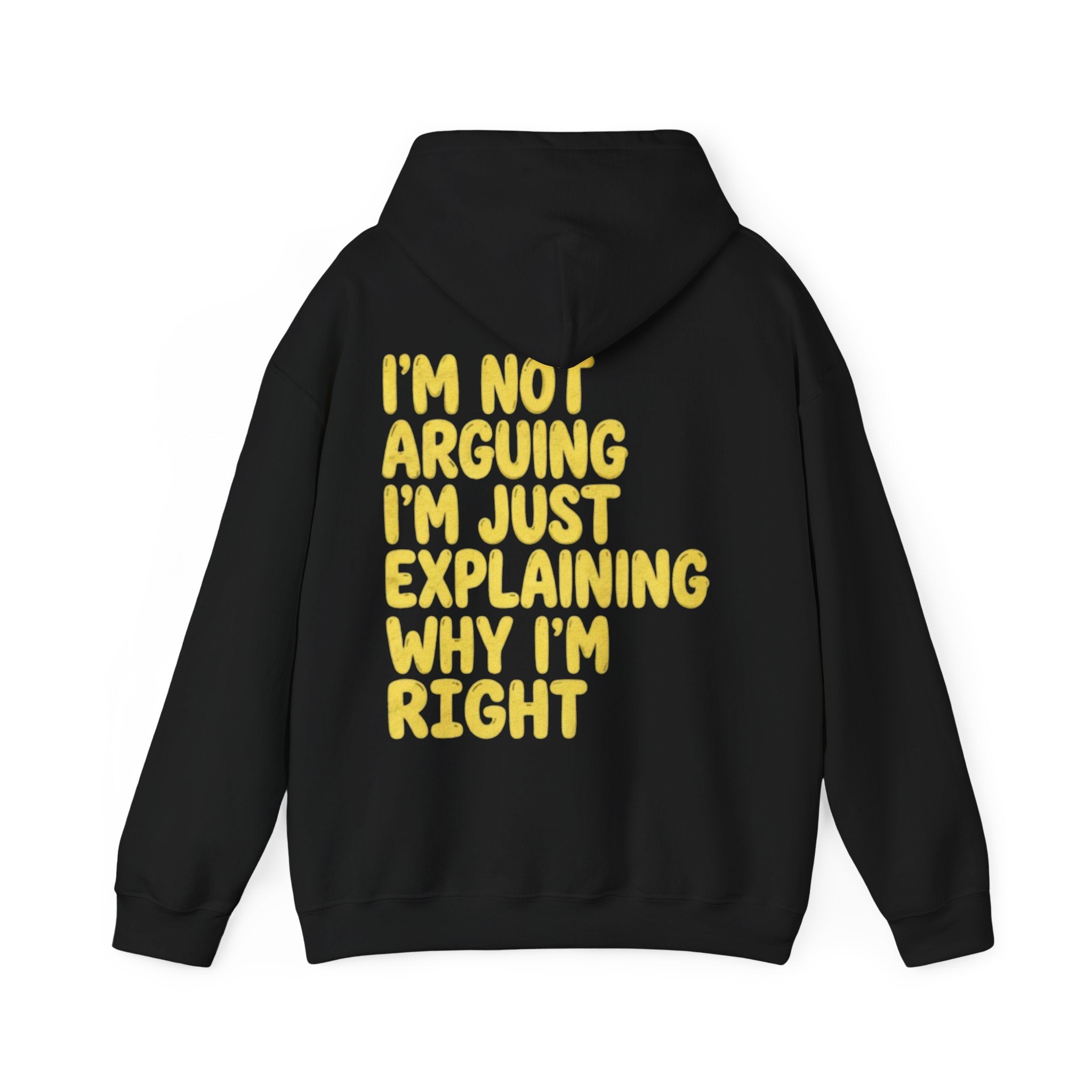 I'm Not Arguing Adult Hoodie — Funny "I'm Just Explaining Why I'm Right" Graphic Hoodie