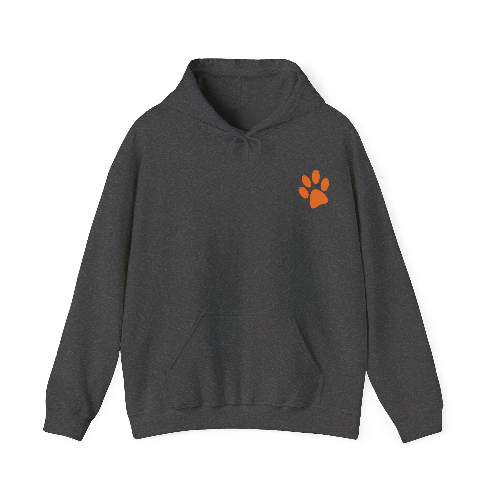 A Little Hat-Titude Puppy Illustration Adult Hoodie | Cute Dog Paw Chest Print