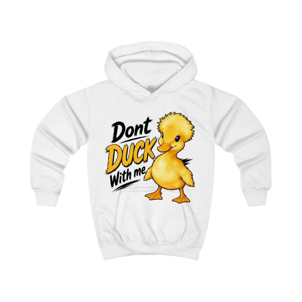 Kids Hoodie — "Don't Duck With Me" Cute Duckling Graphic Hoodie for Children