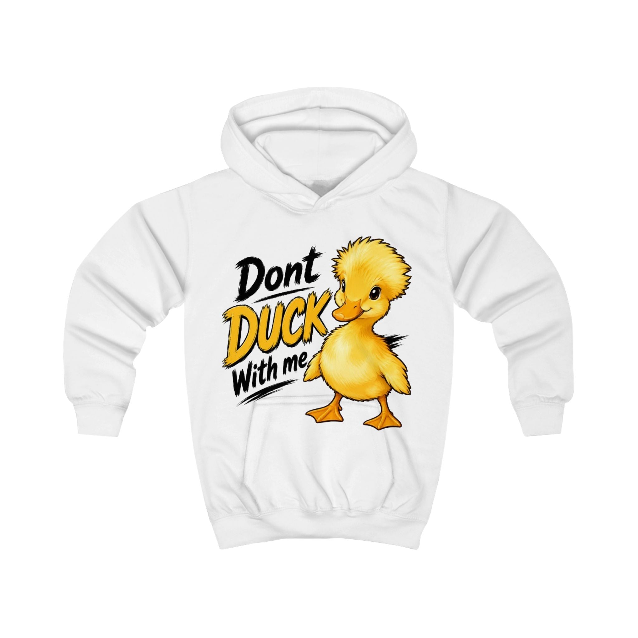 Kids Hoodie — "Don't Duck With Me" Cute Duckling Graphic Hoodie for Children