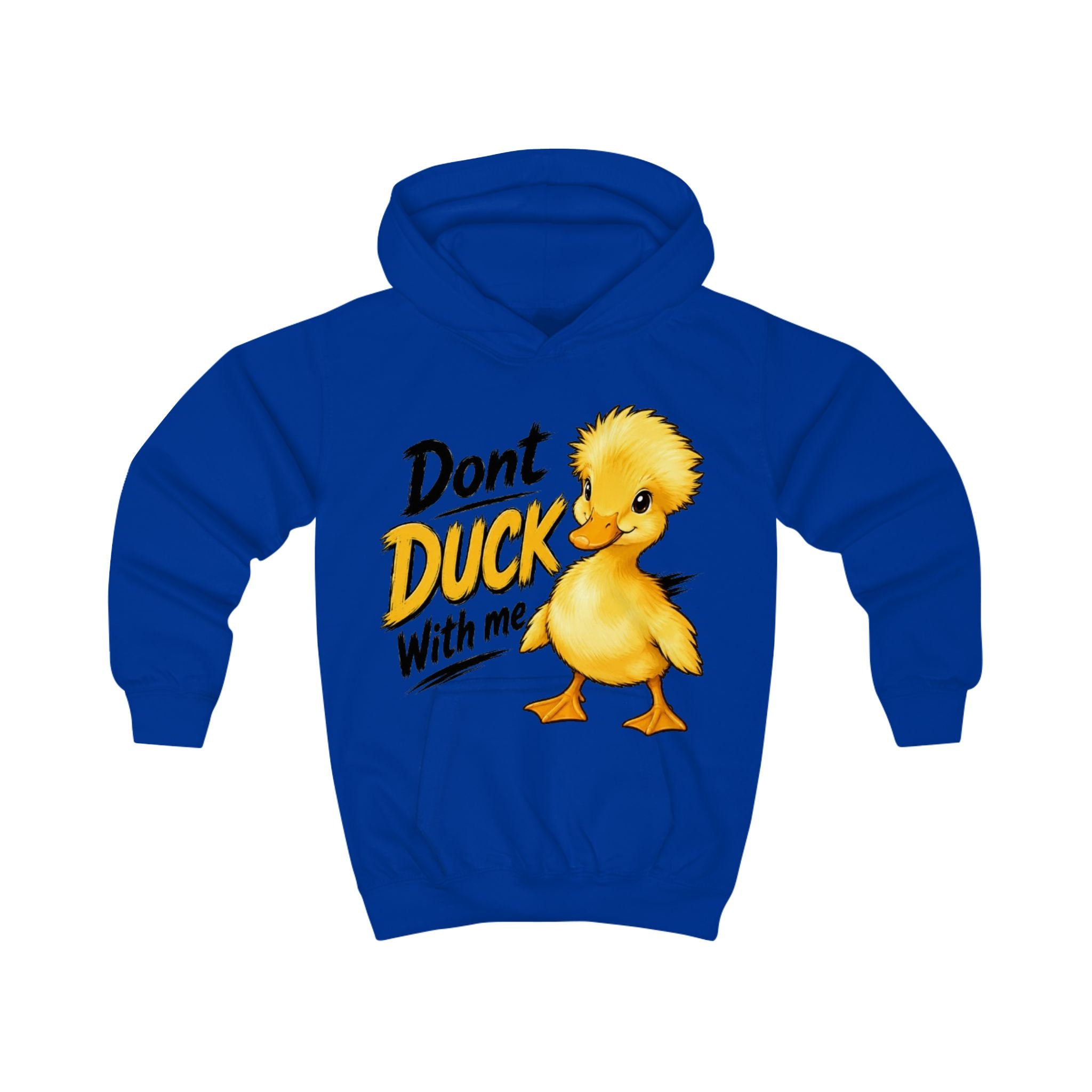 Kids Hoodie — "Don't Duck With Me" Cute Duckling Graphic Hoodie for Children