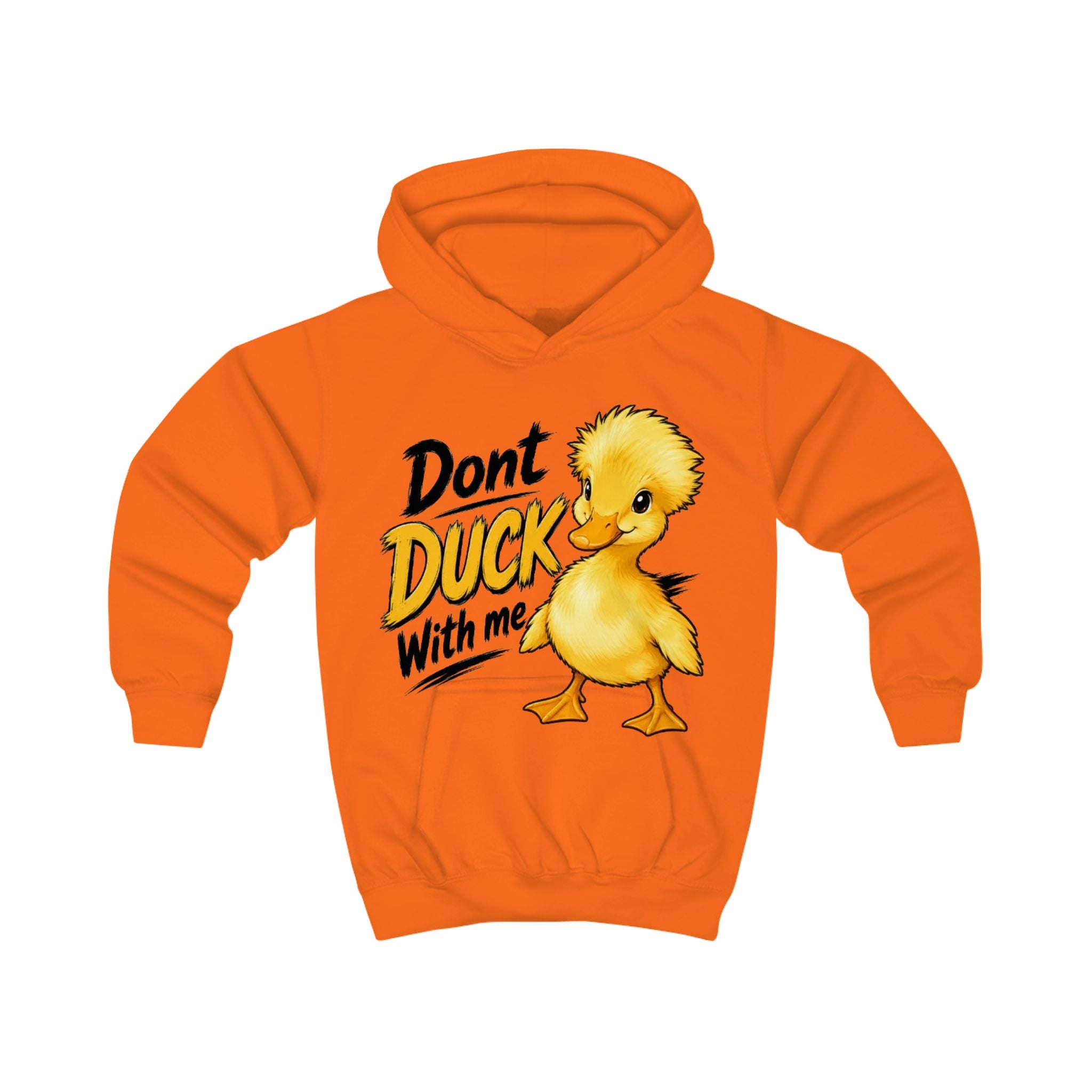 Kids Hoodie — "Don't Duck With Me" Cute Duckling Graphic Hoodie for Children
