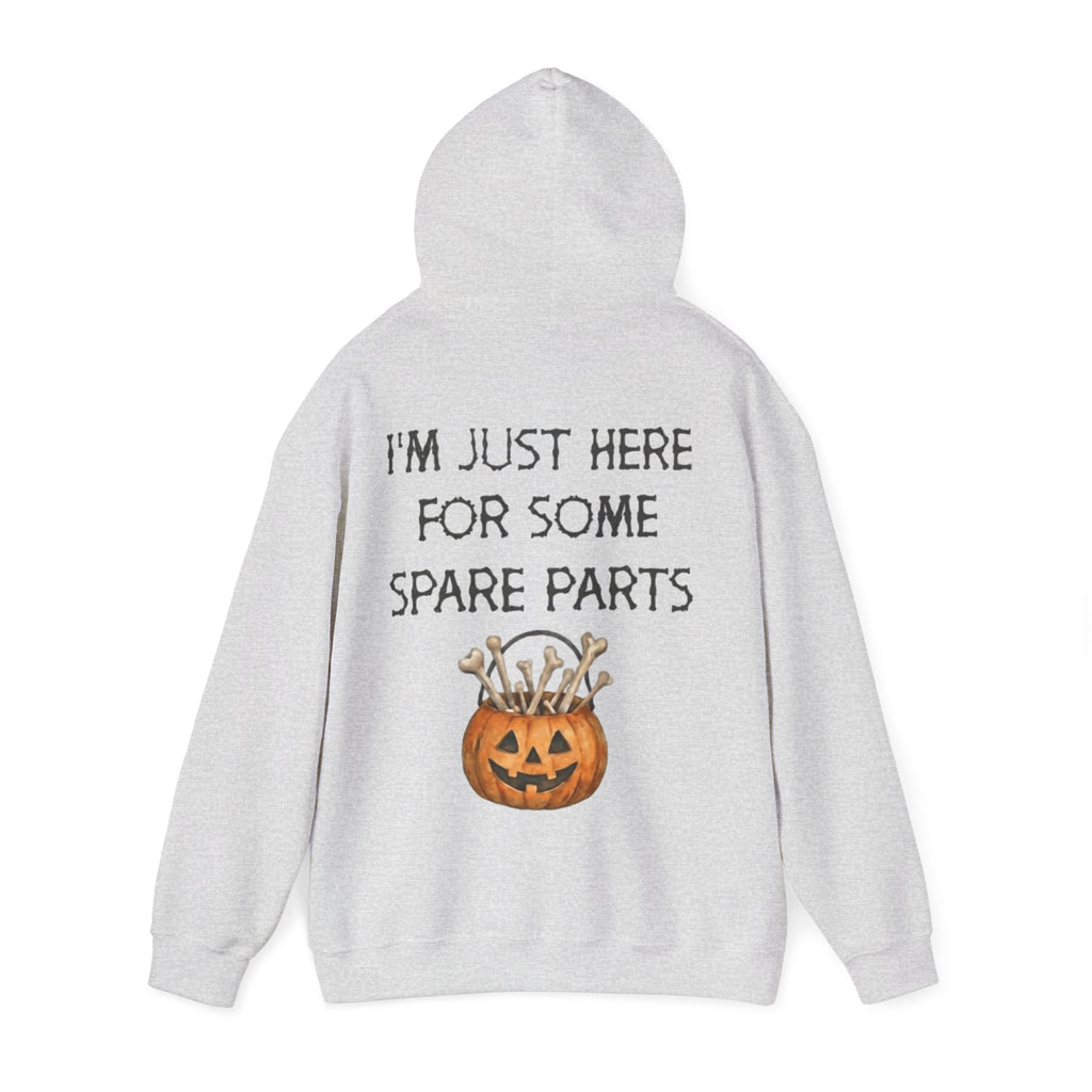Halloween Pumpkin 'I'm Just Here for Some Spare Parts' Adult Hoodie