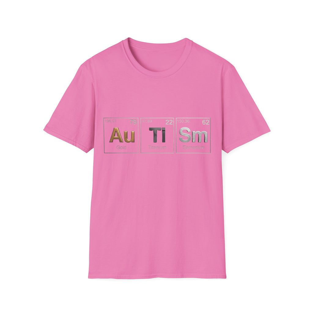 Adult T-Shirt — 'Au Ti Sm' Periodic Table Autism Awareness Tee