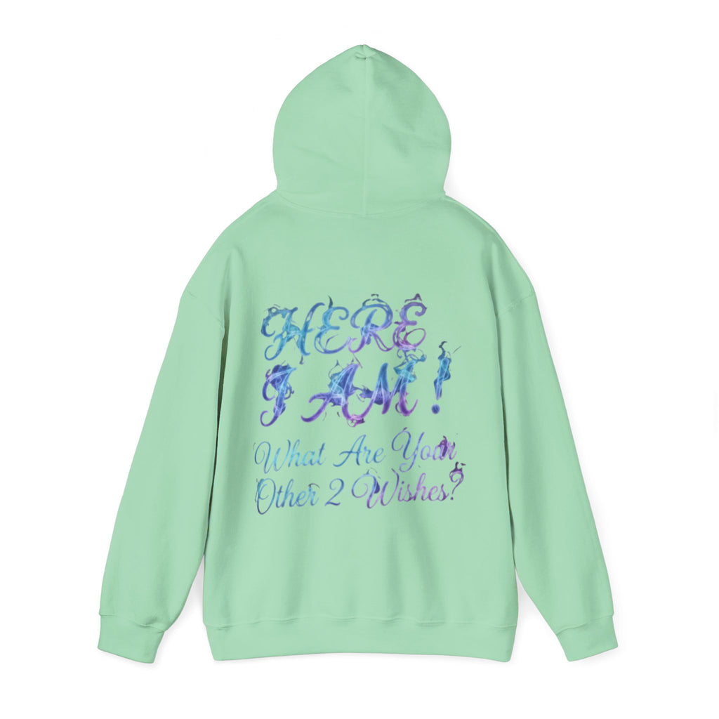 Adult Hoodie — “Here I Am!” Inspirational Script Hooded Sweatshirt