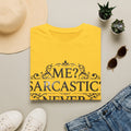 Sarcastic Adult Tee — "Me? Sarcastic? Never." Vintage Ornate Graphic T-Shirt