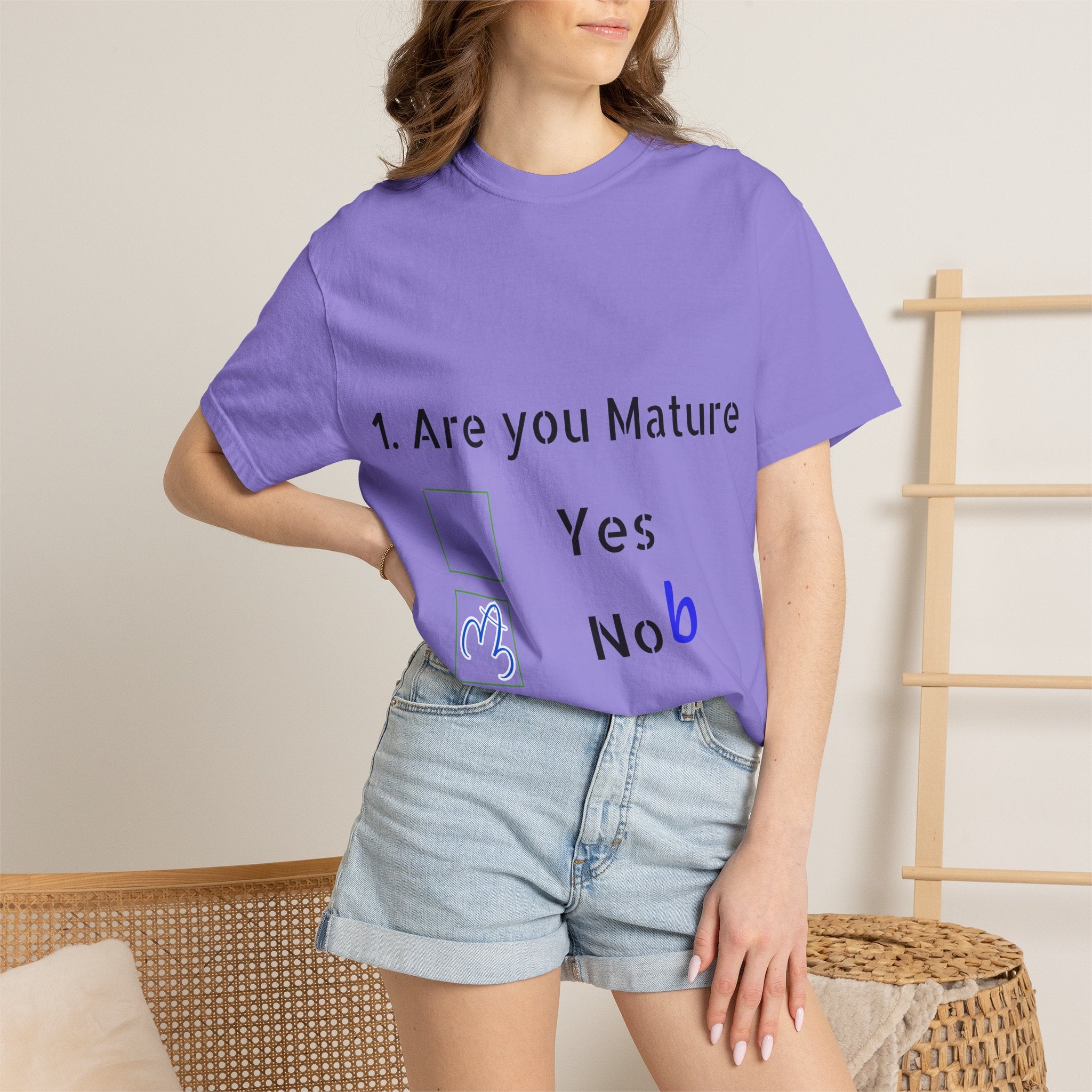 Adult T-Shirt — Funny "Are You Mature?" Checkbox Graphic Tee