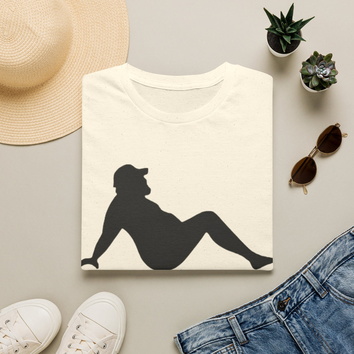 Curvy Silhouette Adult T-Shirt — "Real Men Have Curves" Graphic Tee