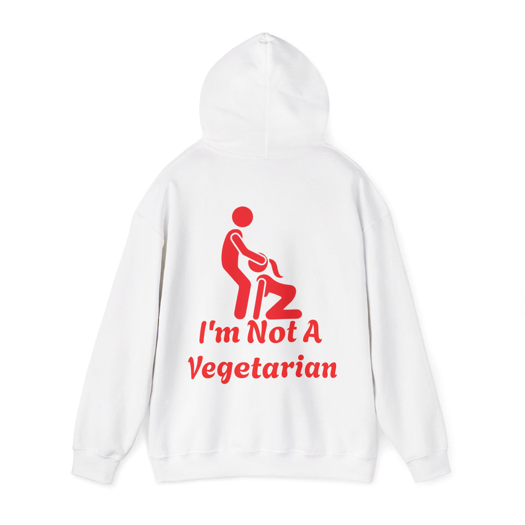 Adult Hoodie — I'm Not A Vegetarian (Funny Grilling Graphic)