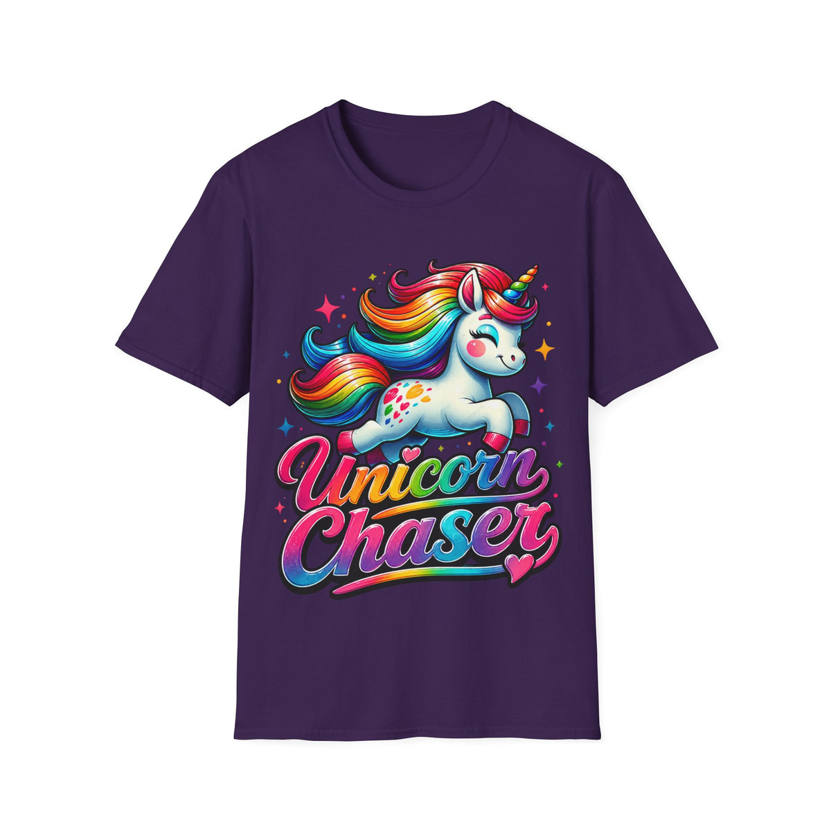 Funny Unicorn Chaser Adult T-Shirt — Rainbow Magical Unicorn Tee