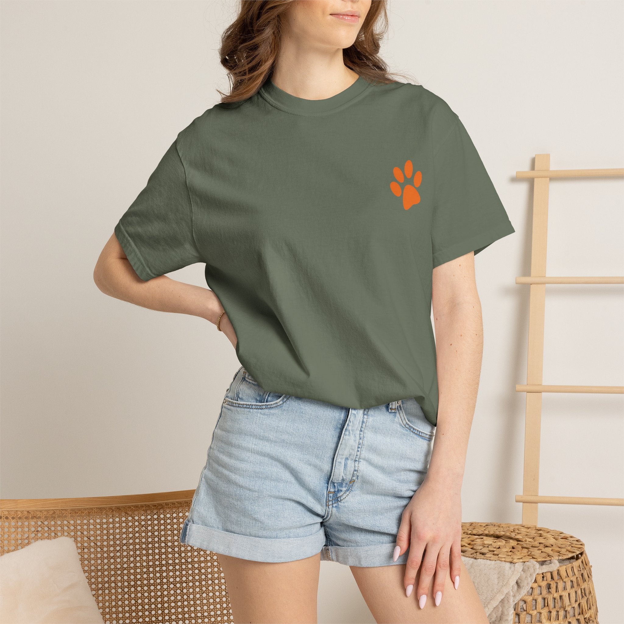 Bad Hair Day Puppy Adult T-Shirt | Paw Print Graphic