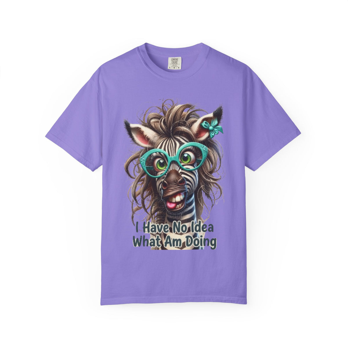Funny Zebra Adult T-Shirt — "I Have No Idea What I’m Doing" Graphic Tee