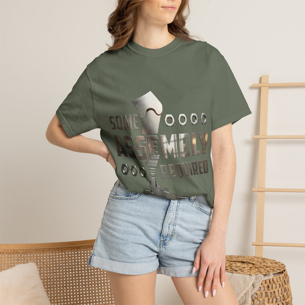 Some Assembly Required Adult T-Shirt — Funny DIY Carpenter Tee