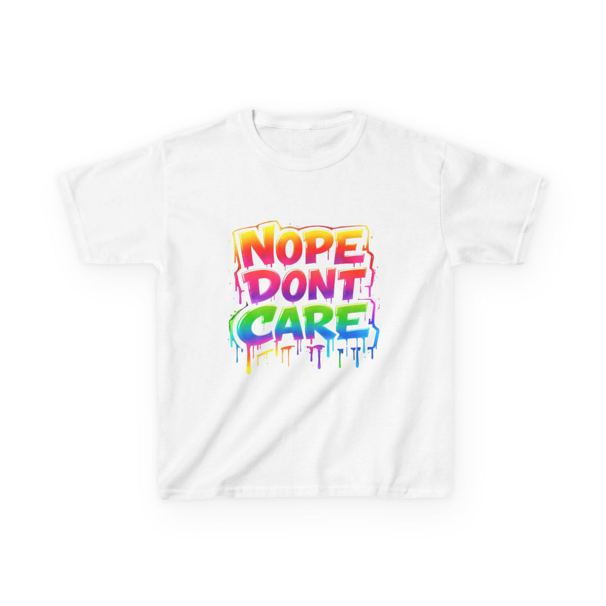 Kids T-shirt — Funny "Nope Don't Care-Lover Graphic
