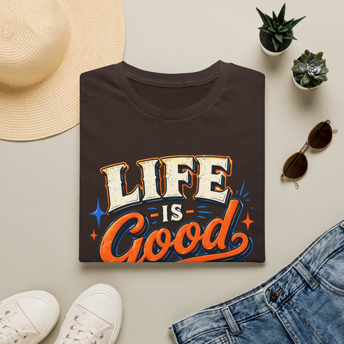 Life Is Good Adult T‑Shirt — "Life Is Good, You Should Get One" Retro Graphic Tee