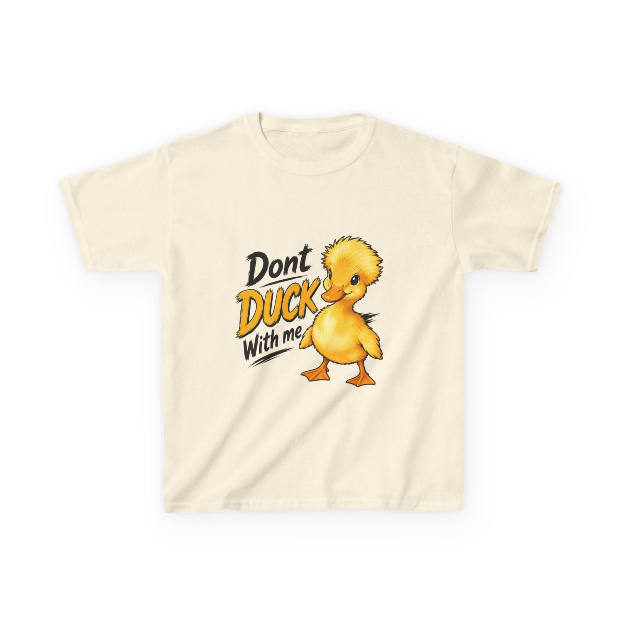 Kids Tee — “Don't Duck With Me” Cute Angry Duck Graphic