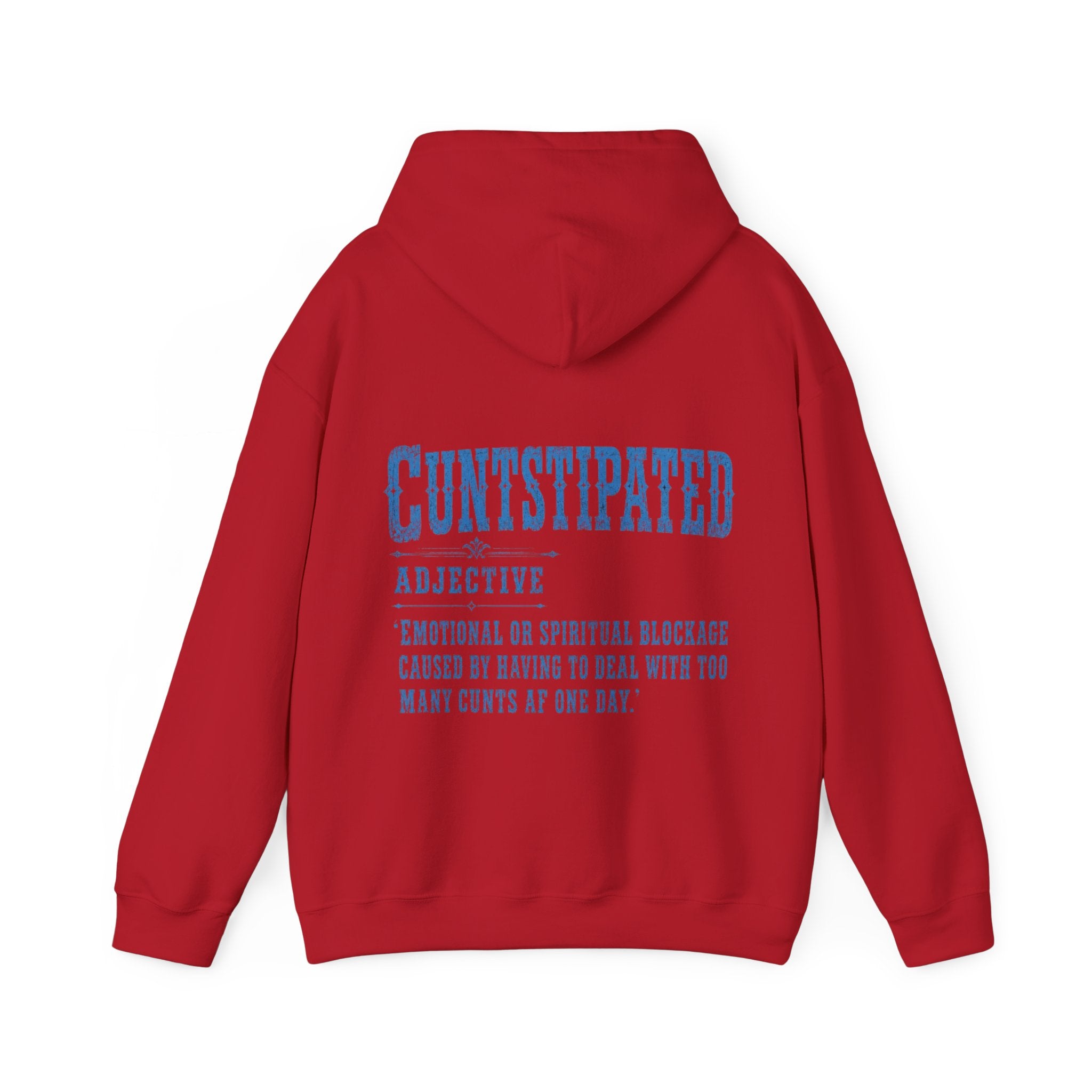 Adult Hoodie — 'Cuntstipated' Definition Graphic Pullover