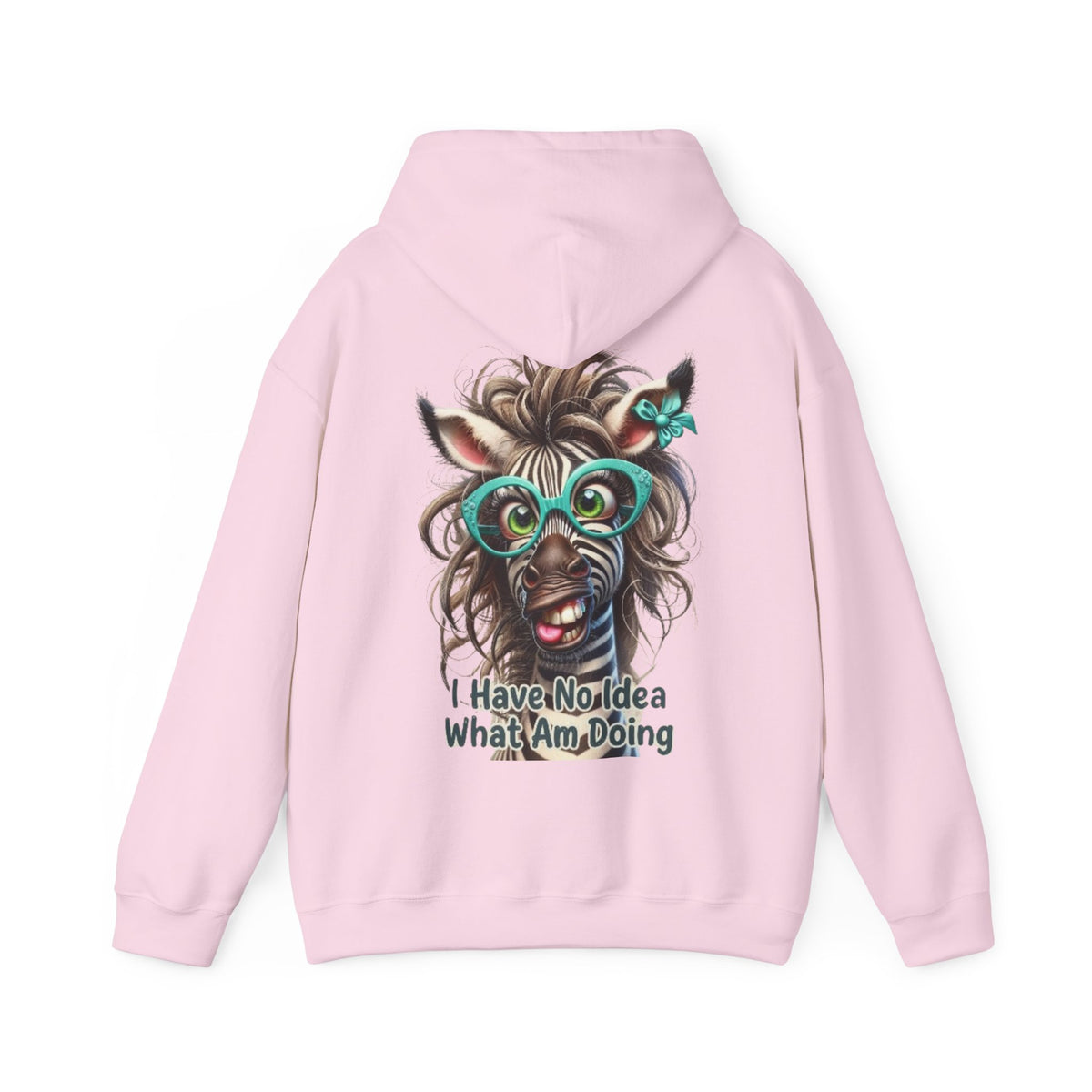 Funny Zebra Adult Hoodie — 'I Have No Idea What I Am Doing' Graphic Pullover