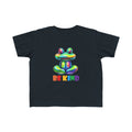 Rainbow Bubble Frog BE KIND Toddler Tee | Kids Positive Message Shirt
