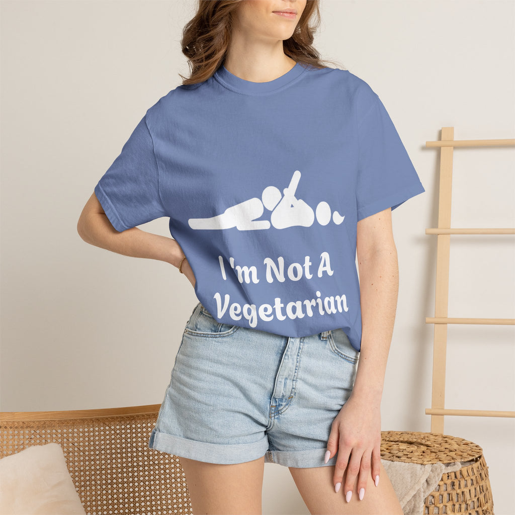 Adult T-Shirt — Funny " i'm Not a Vegetarian" Graphic Tee (Meat Lover Humor)