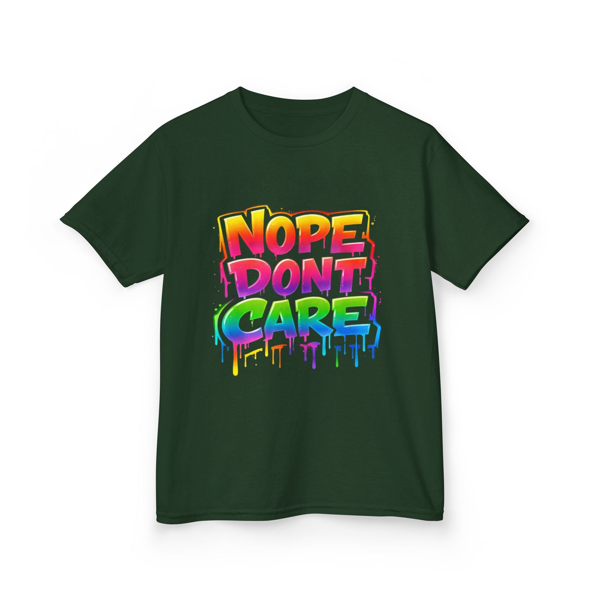 Kids T-shirt — Funny "Nope Don't Care-Lover Graphic
